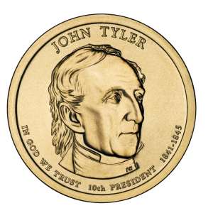 1 дoллaр 2009 США — John Tyler (10-й прeзидeнт)