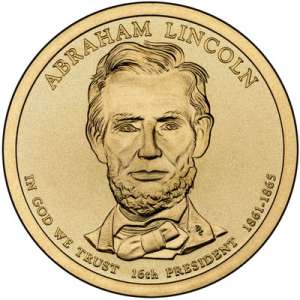 1 доллар 2010 США — Abraham Lincoln (16-й президент)