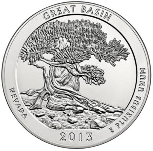 25 центов США Национальный парк Грейт-Бейсин Невада