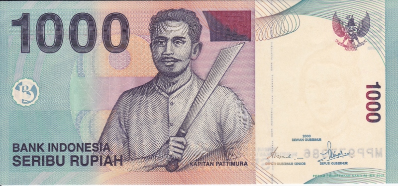 1000 рупий 2000 года Индонезия