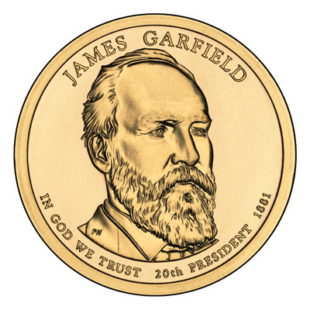 1 доллар 2011 США — James Garfield (20-й президент)