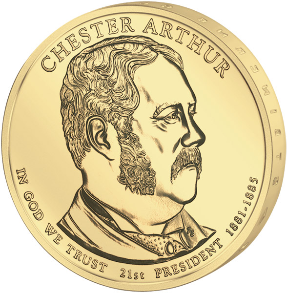 1 доллар 2010 США — Chester Arthur (21-й президент)