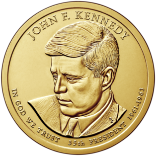 1 доллар 2015 года Джон Кеннеди 35 президент