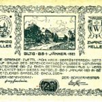 Нотгельд 20 геллеров 1921 года
