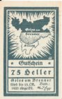 Нотгельд 75 геллеров 1920 года