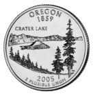 25 центов США Штат Орегон
