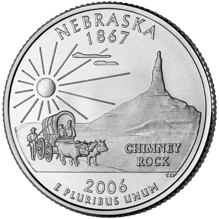 25 центов США Штат Небраска