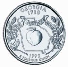 25 центов США Штат Джорджия