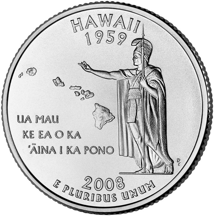 25 центов США Штат Гавайи