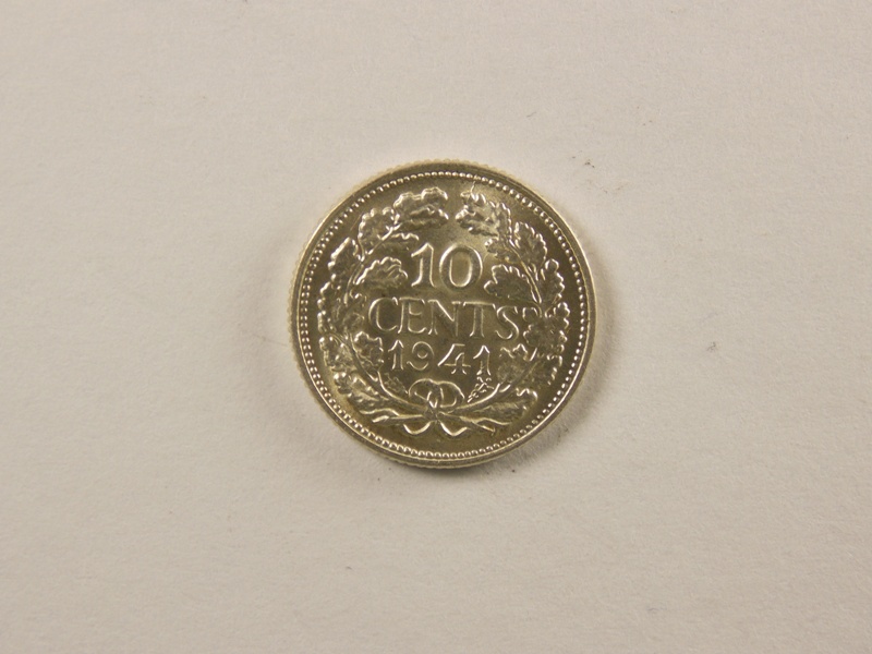 10 центов 1941 года.  Нидерланды.