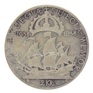 2 кроны 1938 г. «300 лет поселению Делавэр»