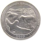 25 центов США 2017 г. «Национальный памятник Эффиджи-Маундз»