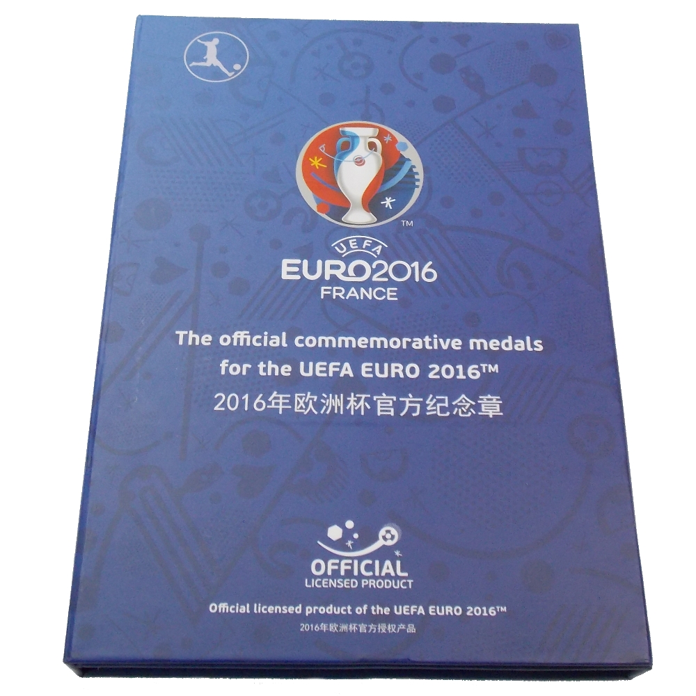 Официальный набор из 8 памятных медалей «Euro 2016»