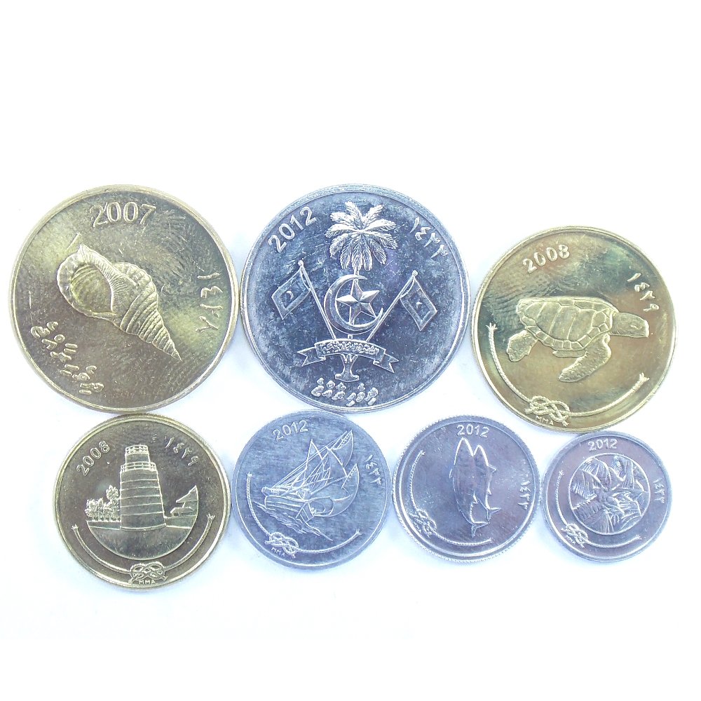 Мальдивы. Набор монет 2007-2012 гг. (7 шт.)
