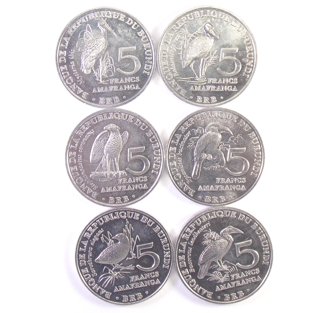 Бурунди. Набор монет 2014 г. «Птицы»