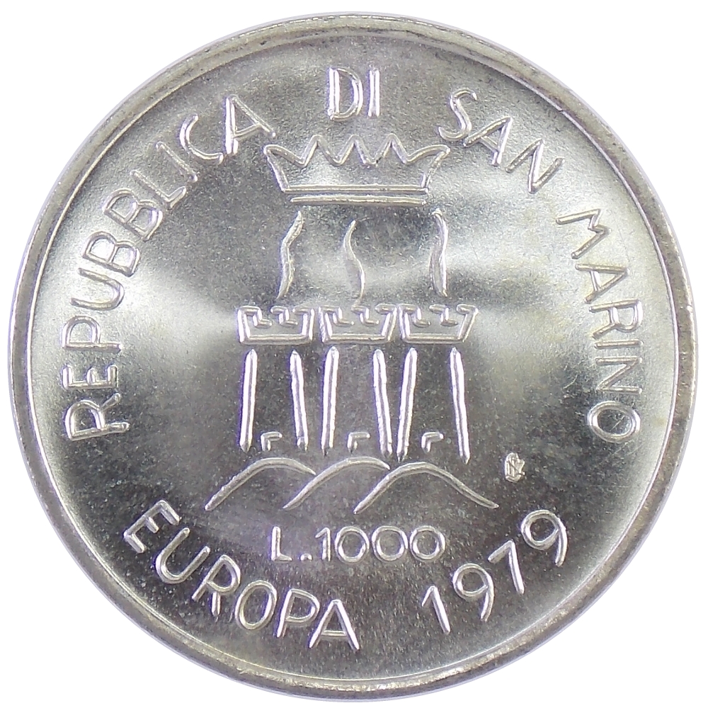 Сан-Марино. 1000 лир 1979 г. «Европейский союз»