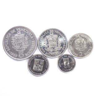Венесуэла. Набор монет 1989-1990 гг.