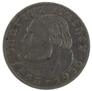 2 рейхсмарки (reichsmark) 1933 года арт 33574