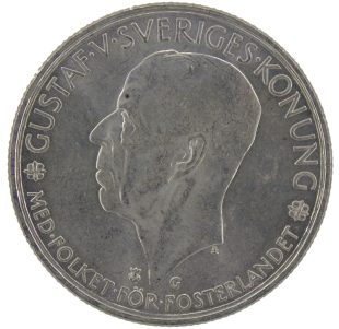 5 крон 1935 года 500 лет Риксдагу арт 33576