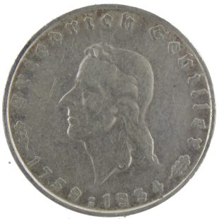 2 рейхсмарки (reichsmark) 1934 года F арт 33573